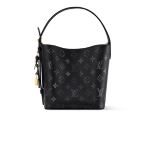 Louis Vuitton All In BB Bucket Bag 7.1in/ 18cm Boldly Black Monogram Ink Gold Hardware For Women M3A156