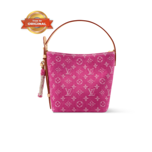Louis Vuitton All In BB Bucket Bag 7.1in/ 18cm Fuchsia Denim Gold Hardware For Women M27626