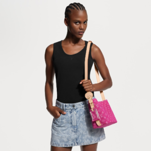 Alternative view of Louis Vuitton All In BB Bucket Bag 7.1in/ 18cm Fuchsia Denim Gold Hardware For Women M27626