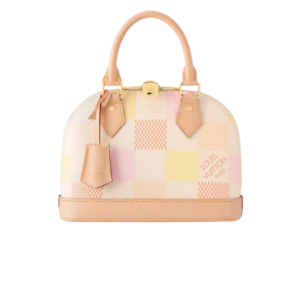 Louis Vuitton Alma BB Top Handle Bag 9.2in/ 23.5cm Peach Gold Hardware For Women N40516