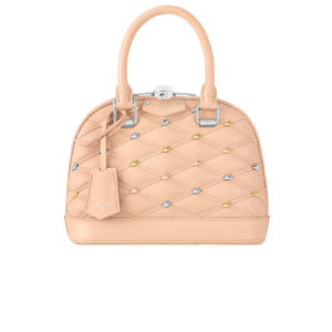 Louis Vuitton Alma BB Top Handle Bag 9.2in/ 23.5cm Beige Silver Hardware For Women M24153