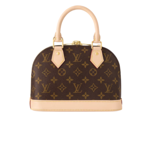 Louis Vuitton Alma BB Top Handle Bag 9.2in/ 23.5cm Brown Monogram Canvas Gold Hardware For Women M46990