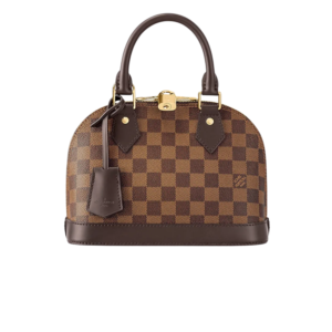 Louis Vuitton Alma BB Top Handle Bag 9.3in/ 23.5cm Damier Brown Gold Hardware For Women N41221