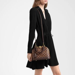 Alternative view of Louis Vuitton Alma BB Top Handle Bag 9.3in/ 23.5cm Damier Brown Gold Hardware For Women N41221