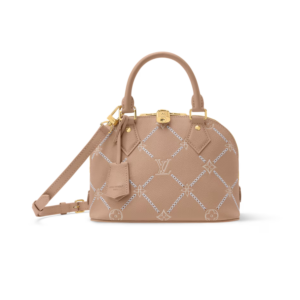 Louis Vuitton Alma BB Top Handle Bag 9.3in/ 24cm Hazelnut Couture Gold Hardware For Women M28458