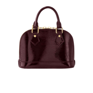 Louis Vuitton Alma BB Top Handle Bag 9.3in/ 23.5cm Burgundy Gold Hardware For Women