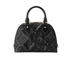 Louis Vuitton Alma BB Top Handle Bag 9.6in/ 24.5cm Black Gold Hardware For Women M59793