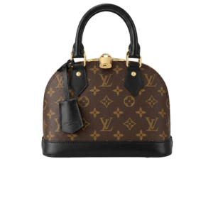 Louis Vuitton Alma BB Top Handle Bag 9.8in/ 24cm Brown Monogram Canvas Gold Hardware For Women
