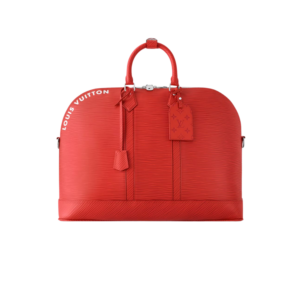 Louis Vuitton Alma Travel GM Top Handle Bag 25.2in/ 64cm Red Silver Hardware For Men M23717