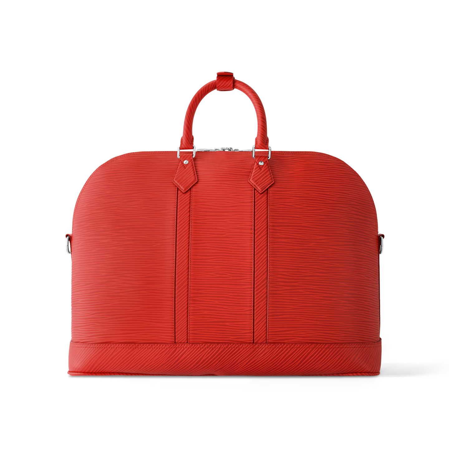 Louis Vuitton Alma Travel GM Top Handle Bag 25.2in/ 64cm Red Silver Hardware For Men M23717 - Image 3