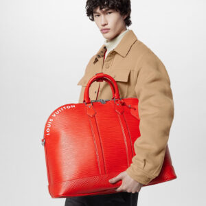Alternative view of Louis Vuitton Alma Travel GM Top Handle Bag 25.2in/ 64cm Red Silver Hardware For Men M23717