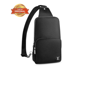 Louis Vuitton Avenue Sling Bag 12.2in/ 31cm Black Silver Hardware For Women M30443