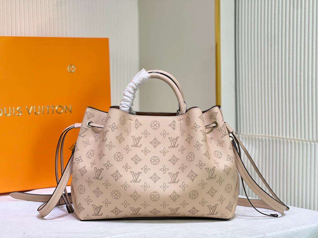 Louis Vuitton Bella Tote Mahina Creme Beige For Women 12.6in/32cm M59203