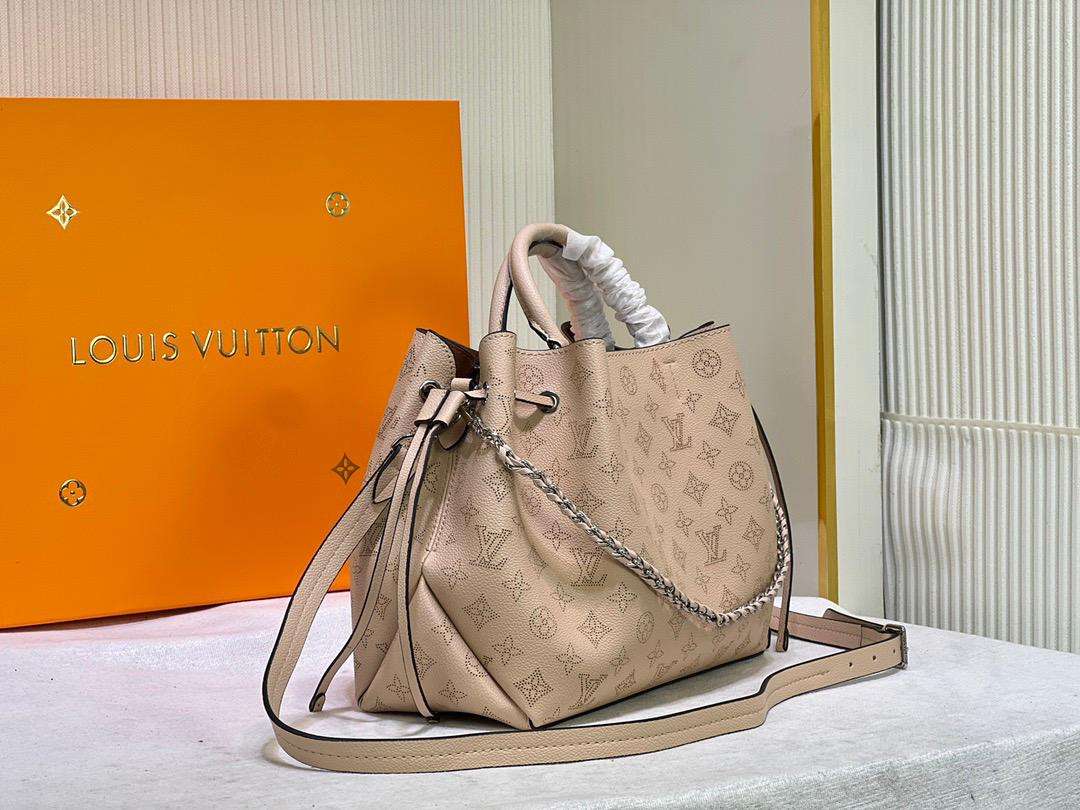 Louis Vuitton Bella Tote Mahina Creme Beige For Women 12.6in/32cm M59203