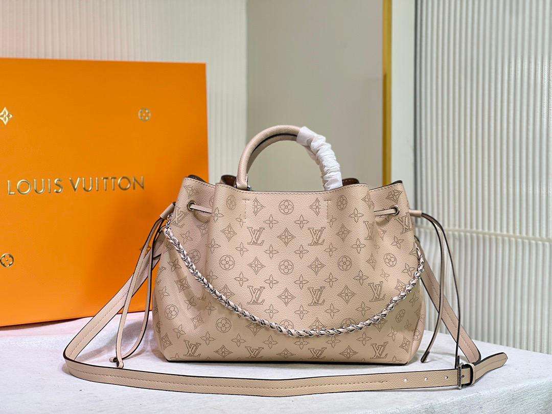 Louis Vuitton Bella Tote Mahina Creme Beige For Women 12.6in/32cm M59203