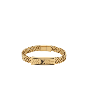 Louis Vuitton Monogram Chain Braided Bracelet Gold Hardware For Men
