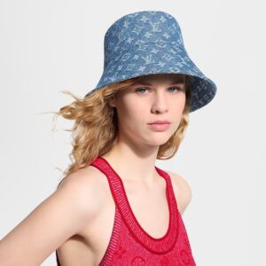 Alternative view of Louis Vuitton Bucket Hat Blue Denim For Women M5368M