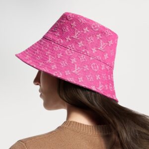 Alternative view of Louis Vuitton Bucket Hat Pink Denim For Women M5410M