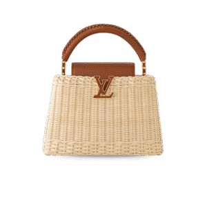 Louis Vuitton Capucines BB Top Handle Bag 10.6in/ 27cm Tan Gold Hardware For Women M26025