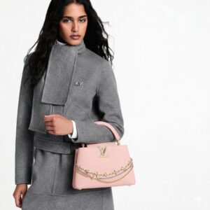 Alternative view of Louis Vuitton Capucines BB Top Handle Bag 10.6in/ 27cm Jasmine Pink Silver/ Gold Hardware For Women M27039