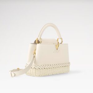 Alternative view of Louis Vuitton Capucines BB Top Handle Bag 10.6in/ 27cm Vanilla Rattan Gold Hardware For Women M24978