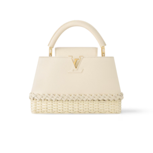 Louis Vuitton Capucines BB Top Handle Bag 10.6in/ 27cm Vanilla Rattan Gold Hardware For Women M24978