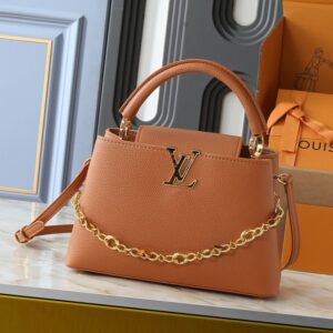 Alternative view of Louis Vuitton Capucines BB Top Handle Bag 10.6in/ 27cm Tan Gold Hardware For Women
