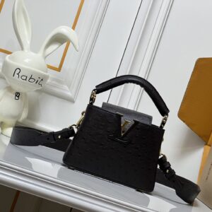 Alternative view of Louis Vuitton Capucines Mini Top Handle Bag 8.3in/ 21cm Dark Brown Gold Hardware For Women