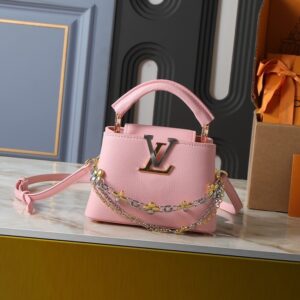Alternative view of Louis Vuitton Capucines Mini Top Handle Bag 8.3in/ 21cm Light Pink Silver/ Gold Hardware For Women