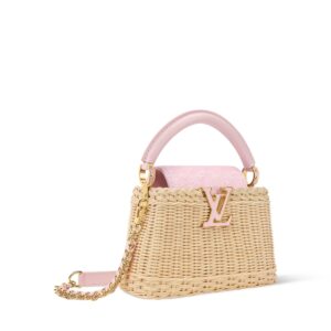 Alternative view of Louis Vuitton Capucines Mini Top Handle Bag 8.3in/ 21cm Washed Pink Gold Hardware For Women M28548