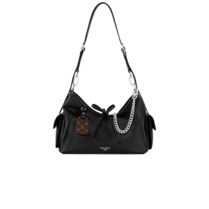 Louis Vuitton CarryAll Cargo PM Shoulder Bag 13.2in/ 33.5cm Black Silver Hardware For Women M24861