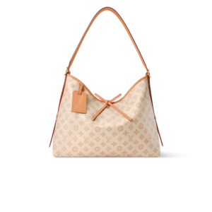 Louis Vuitton CarryAll MM Shoulder Bag 15.4in/ 39cm Lin Monogram Origine Gold Hardware For Women M27948