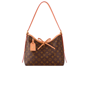 Louis Vuitton CarryAll PM Shoulder Bag 11.4in/ 28.9cm Monogram Brown Gold Hardware For Women M46203