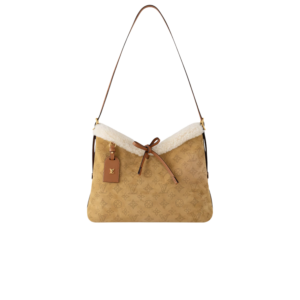 Louis Vuitton CarryAll PM Shoulder Bag 11.4in/ 29cm Beige Gold Hardware For Women M11843