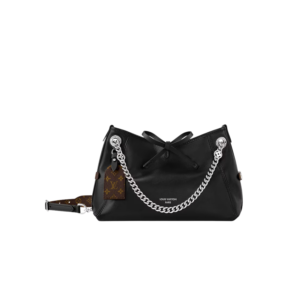 Louis Vuitton CarryAll Vibe BB Shoulder Bag 10.2in/ 26cm Black Silver Hardware For Women M12888