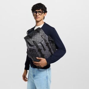 Alternative view of Louis Vuitton Christopher MM Backpack 17.3in/ 44cm Monogram Eclipse Black For Men M45419