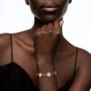 Louis Vuitton Color Blossom BB Star/ Sun Multi-Motif Bracelet White Mother-of-Pearl Pink Gold For Women QA5518 - Image 3