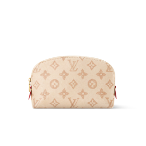 Louis Vuitton Cosmetic Pouch PM 7.5in/ 19cm Beige Monogram Origine Gold Hardware For Women M28239