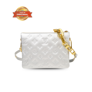 Louis Vuitton Coussin BB Shoulder Bag 8.3in/ 21cm Silver Gold Hardware For Women M20567