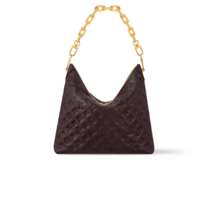 Louis Vuitton Coussin Hobo MM Shoulder Bag 15in/ 38cm Chocolate Gold Hardware For Women M12072