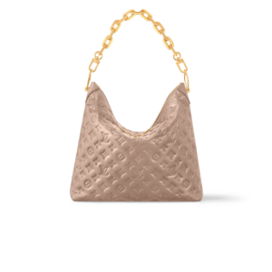 Louis Vuitton Coussin Hobo MM Shoulder Bag 15in/ 38cm Galet Gold Hardware For Women M12071