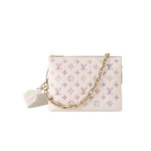 Louis Vuitton Coussin PM Crossbody Bag 10.2in/ 26cm Dream Cream Gold Hardware For Women M25507