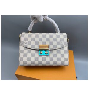Alternative view of Louis Vuitton Croisette Damier Azur Canvas Pink Bags For Women 9.8in/25cm - N50053