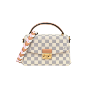 Louis Vuitton Croisette Damier Azur Canvas Pink For Women, Women's Handbag, Shoulder And Crossbody Bags 9.8in/25cm LV N50053