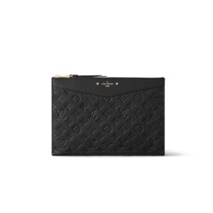 Louis Vuitton Daily Pouch Wallet Black For Women 11.6in/29.5cm LV M62937