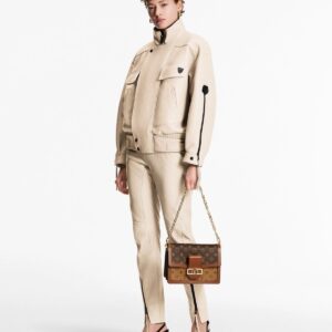 Alternative view of Louis Vuitton Dauphine MM Crossbody Bag 9.8in/ 25cm Monogram Canvas Gold Hardware For Women M45958