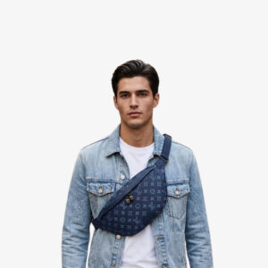 Alternative view of Louis Vuitton Discovery PM Bumbag 17.3in/ 44cm Navy Blue Black Hardware For Men M45729