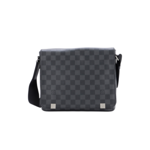 Louis Vuitton District PM Crossbody Bag 9.8in/ 25cm Damier Graphite Canvas Silver Hardware For Men N41028