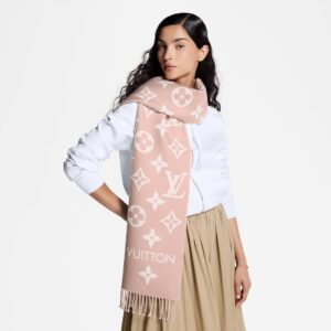 Alternative view of Louis Vuitton Double Sided Long Scarf Pink For Women