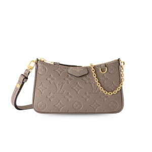 Alternative view of Louis Vuitton Easy Pouch On Strap Monogram Empreinte Creme Crossbody Bag 7.5in/ 19cm Grey Gold Hardware For Women‎